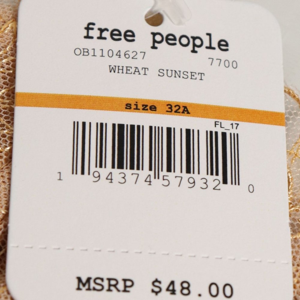 NWT Free People Lucia Bra in Wheat Sunset - Picture 4 of 16